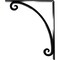 Ekena Millwork Legacy Wrought Iron Bracket, (Triple center brace), Powder Coated Black 2"W x 12"D x 15"H BKTM02X12X15TLE - alternate 8
